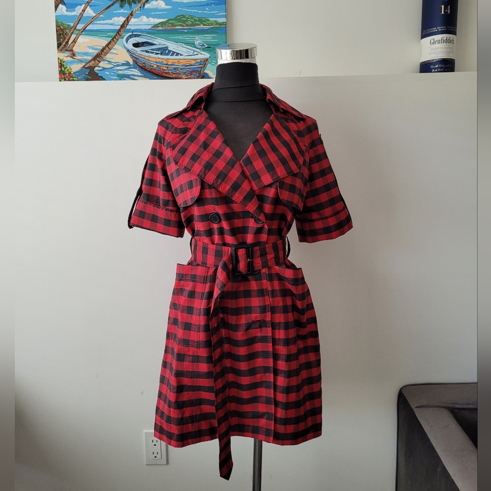 Burberry trench coat/dress in red Buffalo check
